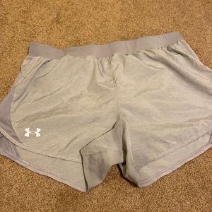 Grey Under Armor running shorts